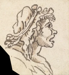 Grotesker Männerkopf